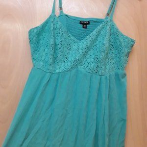 Torrid baby blue boho gauzy tank top Sz 00
